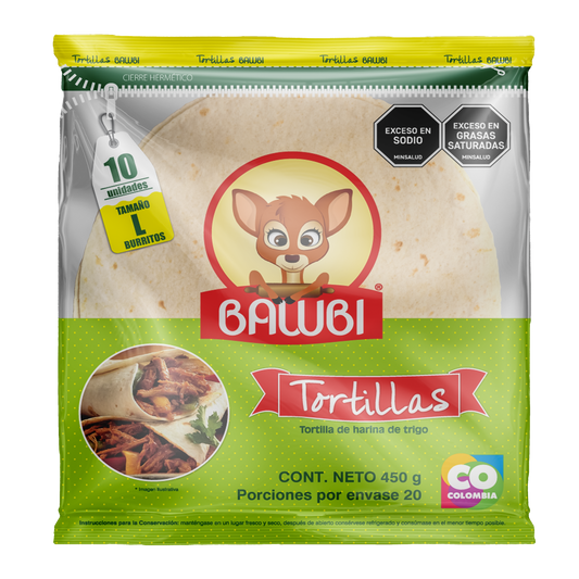 Tortillas Harina de Trigo Bawbi® L 10 Und 450g