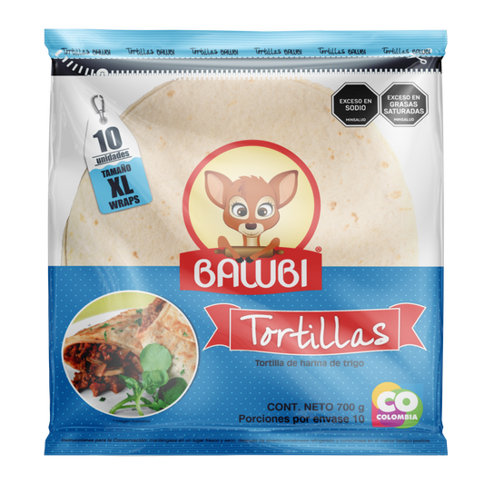 Tortillas Harina de Trigo Bawbi® XL 10 Und 700g
